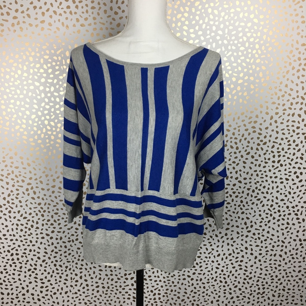 πa.n.a A New Approach Striped Batwing Sleeves Top - Picture 1 of 8